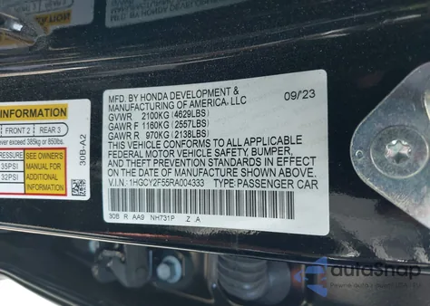 2024 Honda Accord Hybrid Sport z USA, uszkodzony, nr VIN 1HGCY2F55RA004333